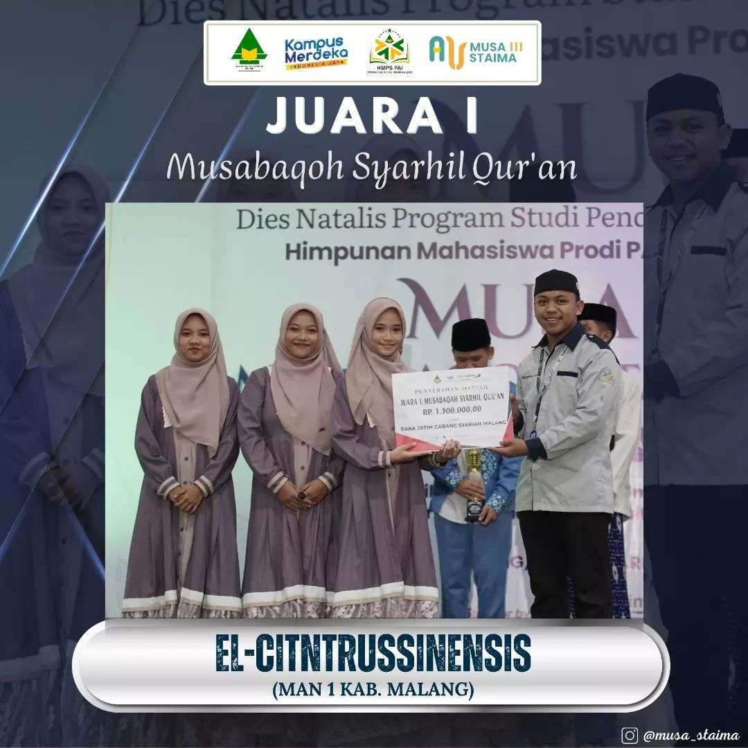 Juara 1 Musabaqoh Syarhil Qur'an